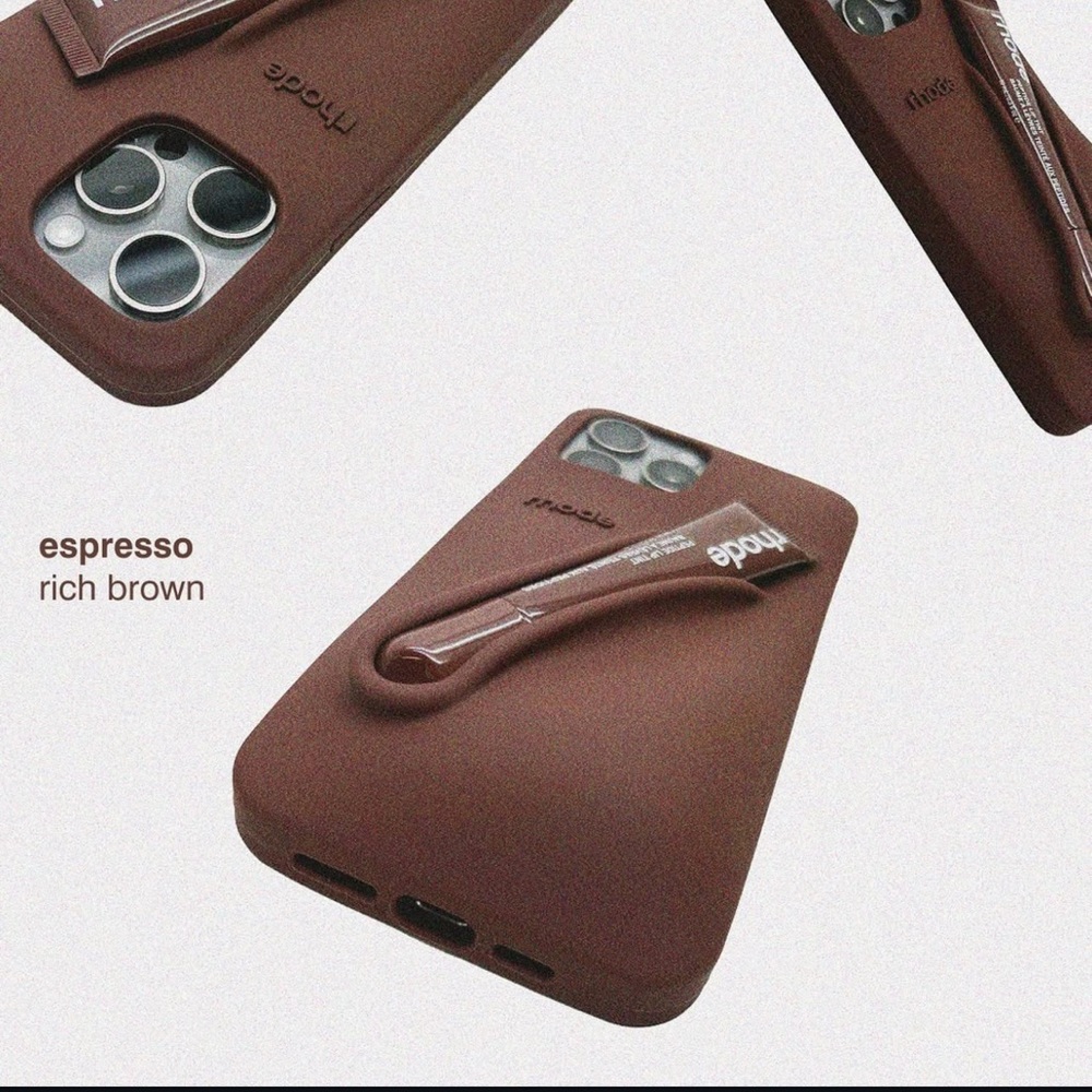 RHODE Espresso Brown Lip Case for iPhone 14 Pro Max